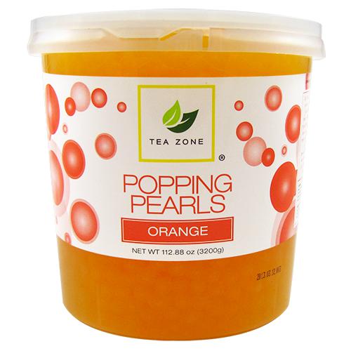Tea Zone Orange Popping Pearls (7 lbs)-Popping Pearls-Tea Zone-Restaurant Supply Drop