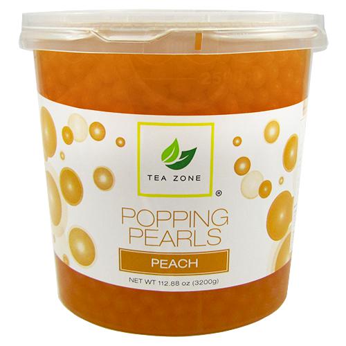 Tea Zone Peach Popping Pearls (7 lbs)-Popping Pearls-Tea Zone-Restaurant Supply Drop