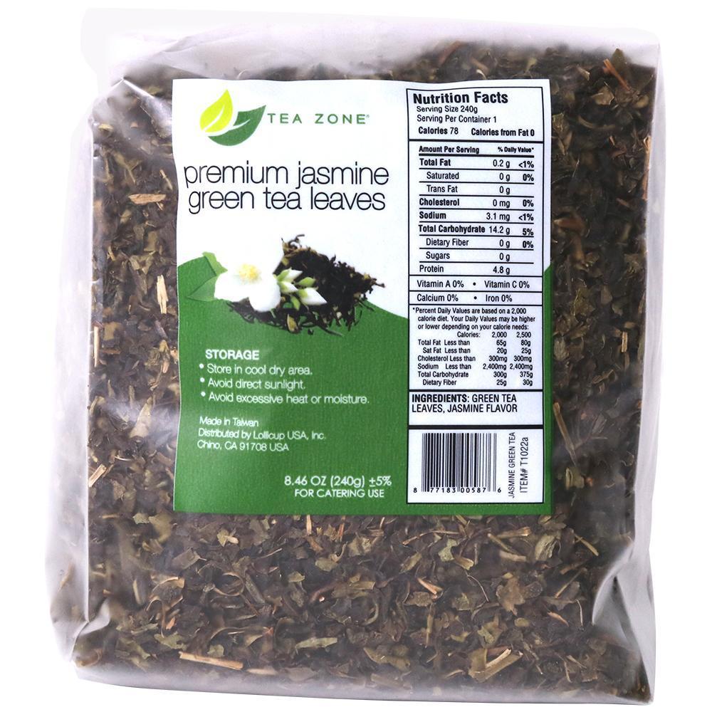 Tea Zone Premium Jasmine Green Tea Leaves - Bag (8.46oz)-Tea Leaves-Tea Zone-Restaurant Supply Drop