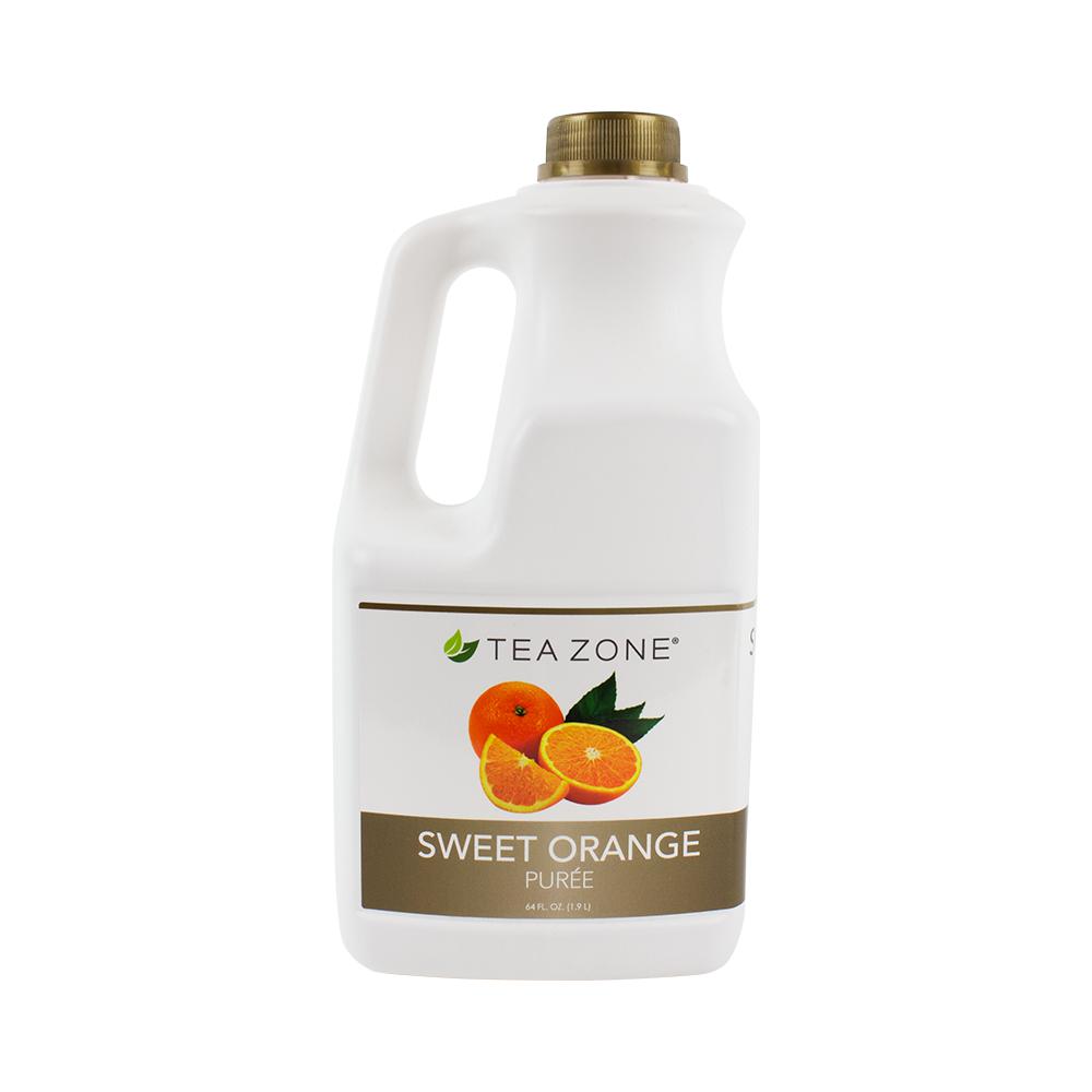 Tea Zone Sweet Orange Puree Bottle - 64 oz-Syrups-Tea Zone-Restaurant Supply Drop