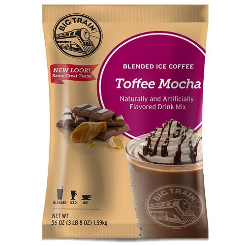 Toffee Mocha Blended Ice Coffee - Big Train Mix - Bag 3.5 pounds-Powdered Base-Big Train-Restaurant Supply Drop