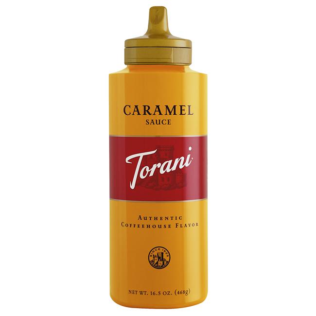 Torani Caramel Sauce Squeeze Bottle (16.5oz)-Sauces-torani-Restaurant Supply Drop