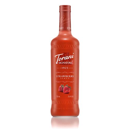 Torani Signature Strawberry Syrup - 750 ml Bottle-Syrups-torani-Restaurant Supply Drop