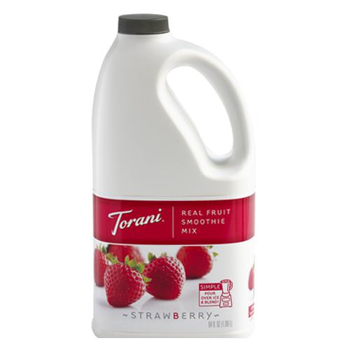 Torani Strawberry Real Fruit Smoothie Mix (64oz)-Liquid Base & Purees-torani-Restaurant Supply Drop