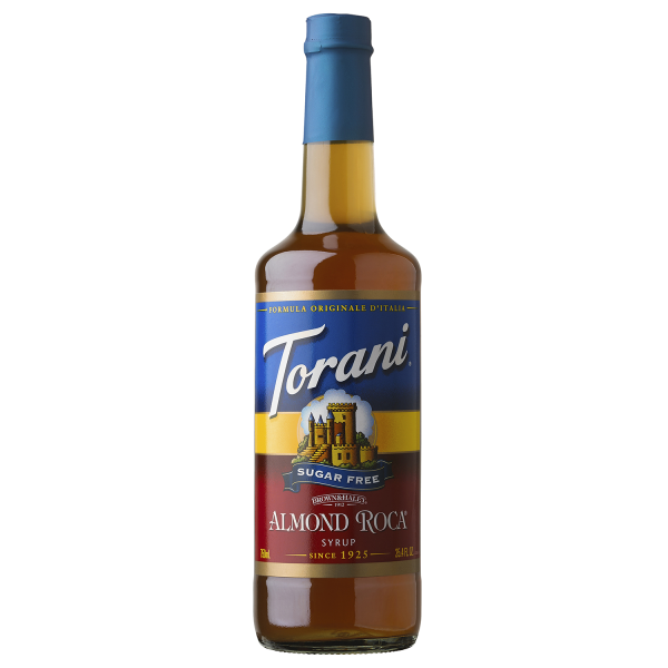 Torani Sugar Free Almond Roca Syrup - 750 ml Bottle-Syrups-torani-Restaurant Supply Drop