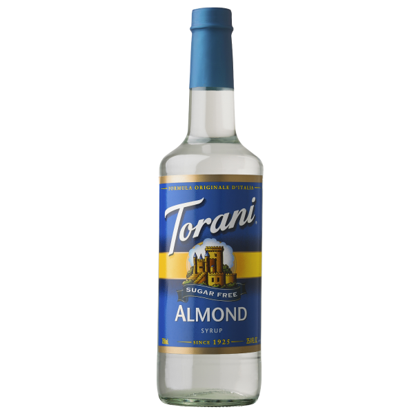 Torani Sugar Free Almond Syrup - 750 ml Bottle-Syrups-torani-Restaurant Supply Drop