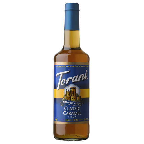 Torani Sugar Free Classic Caramel Syrup - 750 ml Bottle-Syrups-torani-Restaurant Supply Drop