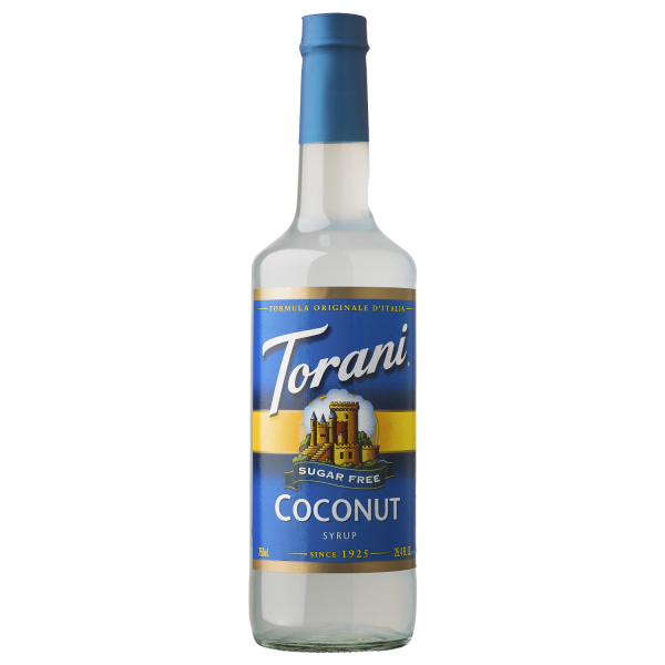 Torani Sugar Free Coconut Syrup - 750 ml Bottle-Syrups-torani-Restaurant Supply Drop