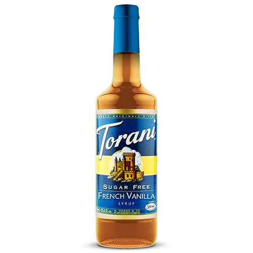 Torani Sugar Free French Vanilla Syrup- 750 ml Bottle-Syrups-torani-Restaurant Supply Drop