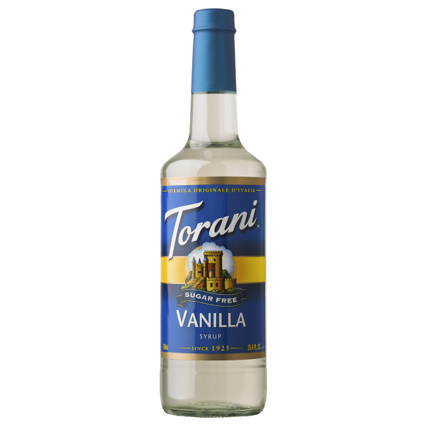 Torani Sugar Free Vanilla Syrup - 750 ml Bottle-Syrups-torani-Restaurant Supply Drop