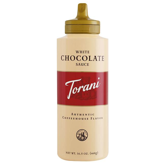 Torani White Chocolate Sauce Squeeze Bottle (16.5oz)-Sauces-torani-Restaurant Supply Drop