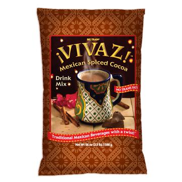 VIVAZ Mexican Spiced Cocoa Drink - Big Train Mix - Bag 3.5 pounds-Powdered Base-Big Train-Restaurant Supply Drop