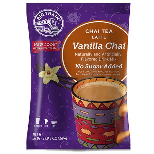 Vanilla Chai Reduced Sugar Tea Latte - Big Train Mix - Bag 3.5 pounds-Powdered Base-Big Train-Restaurant Supply Drop