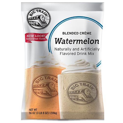 Watermelon Blended Creme Frappe - Big Train Mix - Bag 3.5 pounds-Powdered Base-Big Train-Restaurant Supply Drop