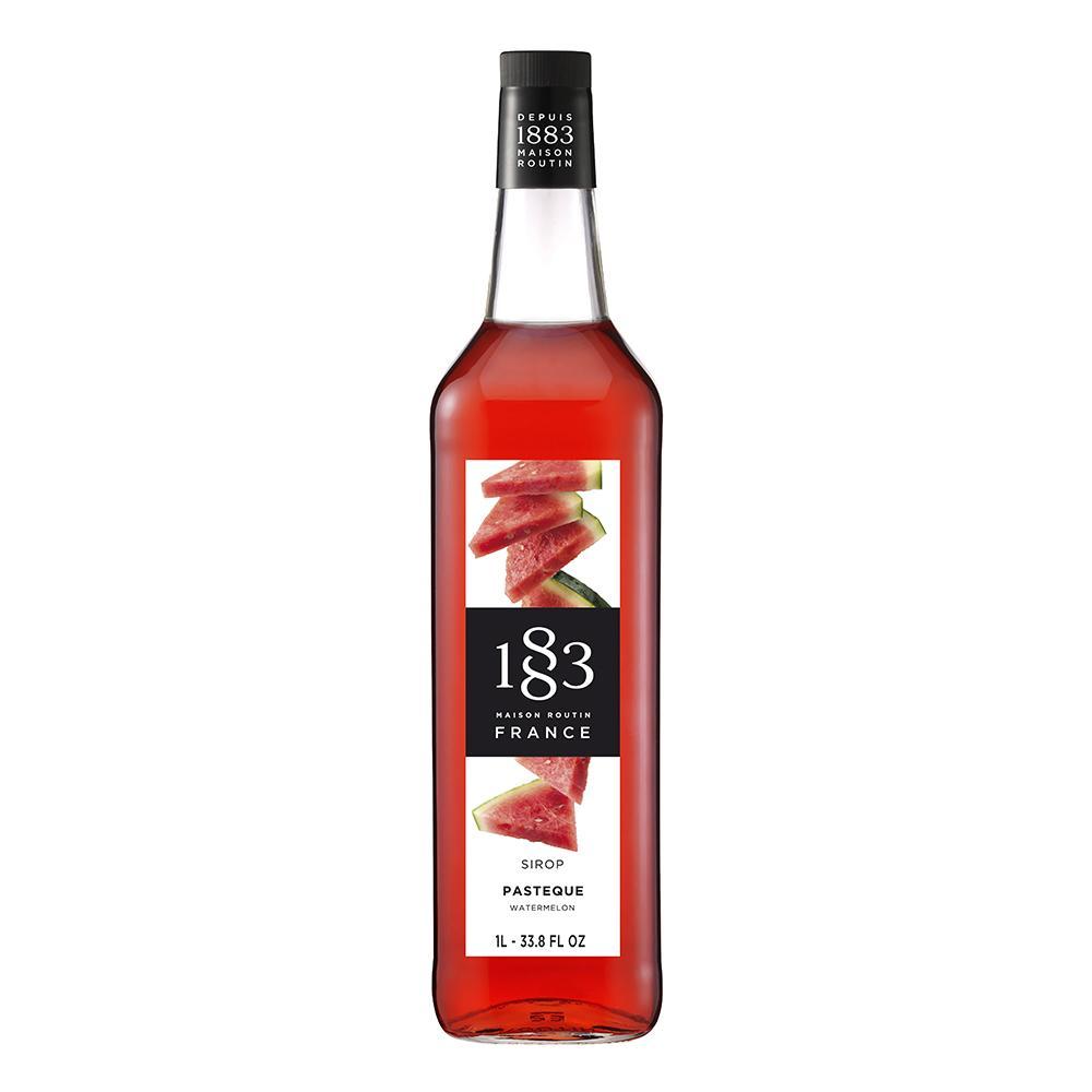 Watermelon Syrup 1883 Maison Routin - 1 Liter Bottle-Syrups-1883 Maison Routin-Restaurant Supply Drop