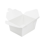 White Microwavable Folded Paper #1 Takeout Boxes - Karat Small Fold-To-Go Container - 30oz - 4.3" X 3.5" X 2.4" - 450 Count-To-Go Packaging-Karat-Restaurant Supply Drop