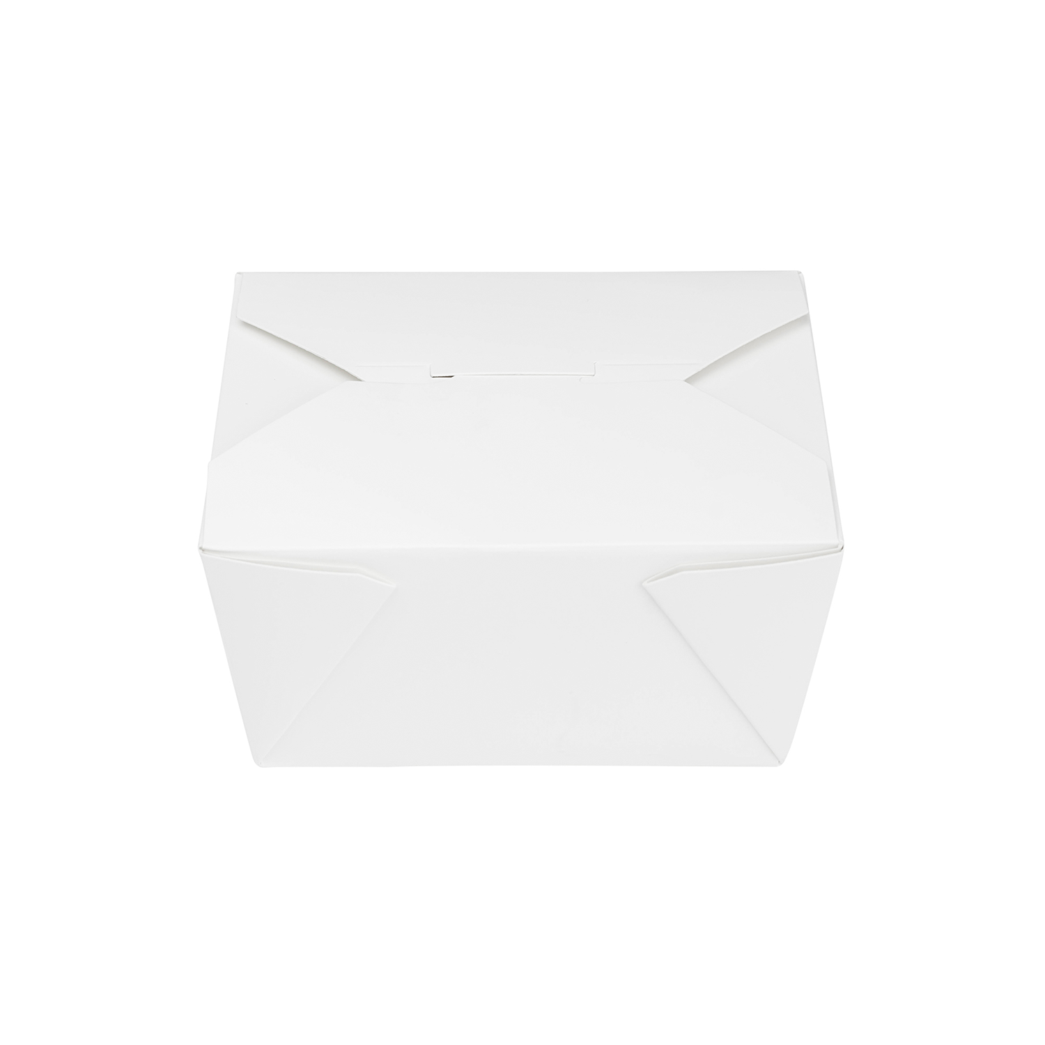 White Microwavable Folded Paper #1 Takeout Boxes - Karat Small Fold-To-Go Container - 30oz - 4.3" X 3.5" X 2.4" - 450 Count-To-Go Packaging-Karat-Restaurant Supply Drop