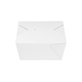 White Microwavable Folded Paper #1 Takeout Boxes - Karat Small Fold-To-Go Container - 30oz - 4.3" X 3.5" X 2.4" - 450 Count-To-Go Packaging-Karat-Restaurant Supply Drop