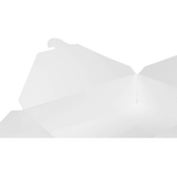 White Microwavable Folded Paper #2 Take-Out Container - Karat Fold-To-Go Box - 54oz - 7.8" X 5.5" X 1.8" - 200 Count-To-Go Packaging-Karat-Restaurant Supply Drop