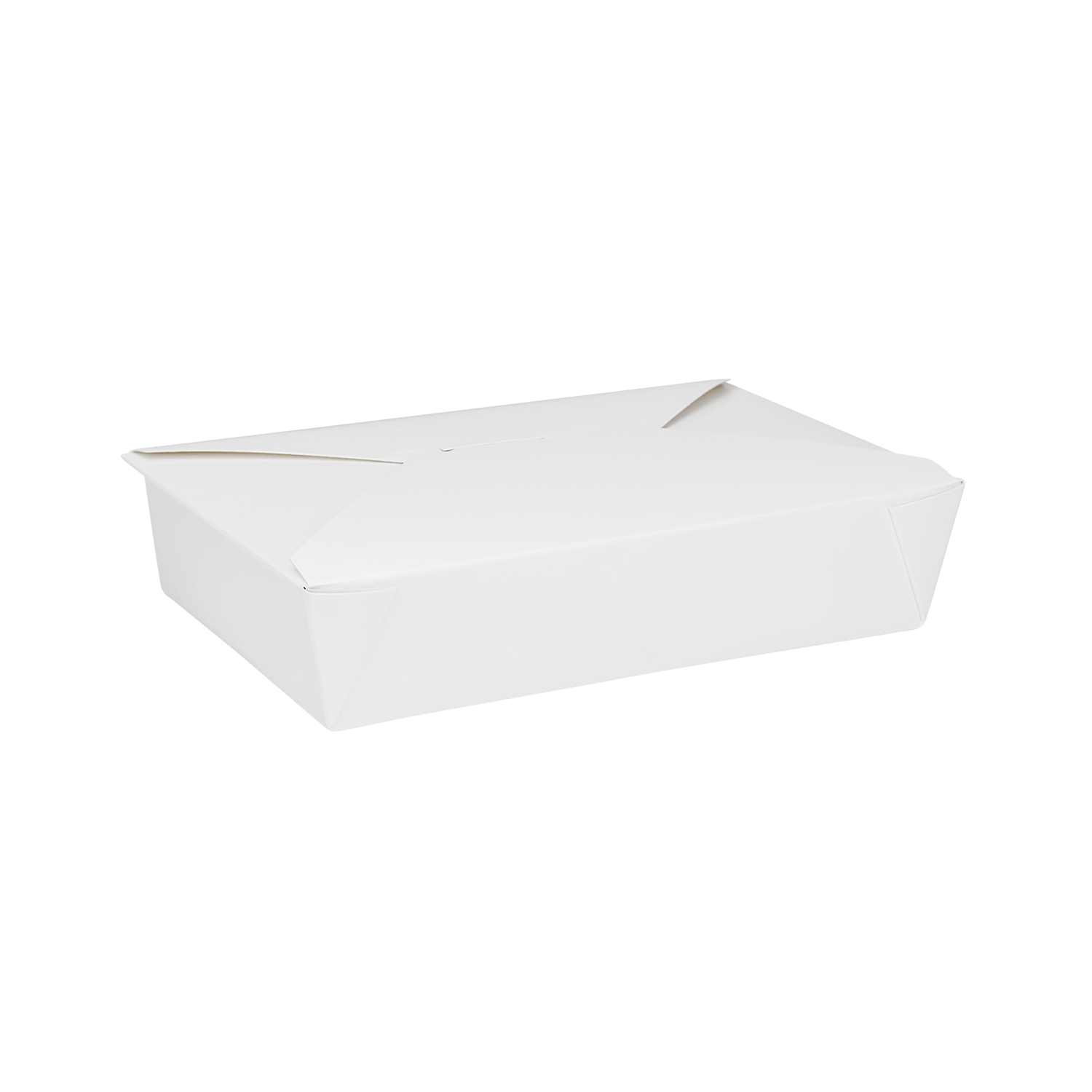 White Microwavable Folded Paper #2 Take-Out Container - Karat Fold-To-Go Box - 54oz - 7.8" X 5.5" X 1.8" - 200 Count-To-Go Packaging-Karat-Restaurant Supply Drop