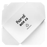 White Microwavable Folded Paper #3 Take-Out Container - Karat Large Fold-To-Go Box - 76oz - 7.8" X 5.5" X 2.4" - 200 Count-To-Go Packaging-Karat-Restaurant Supply Drop