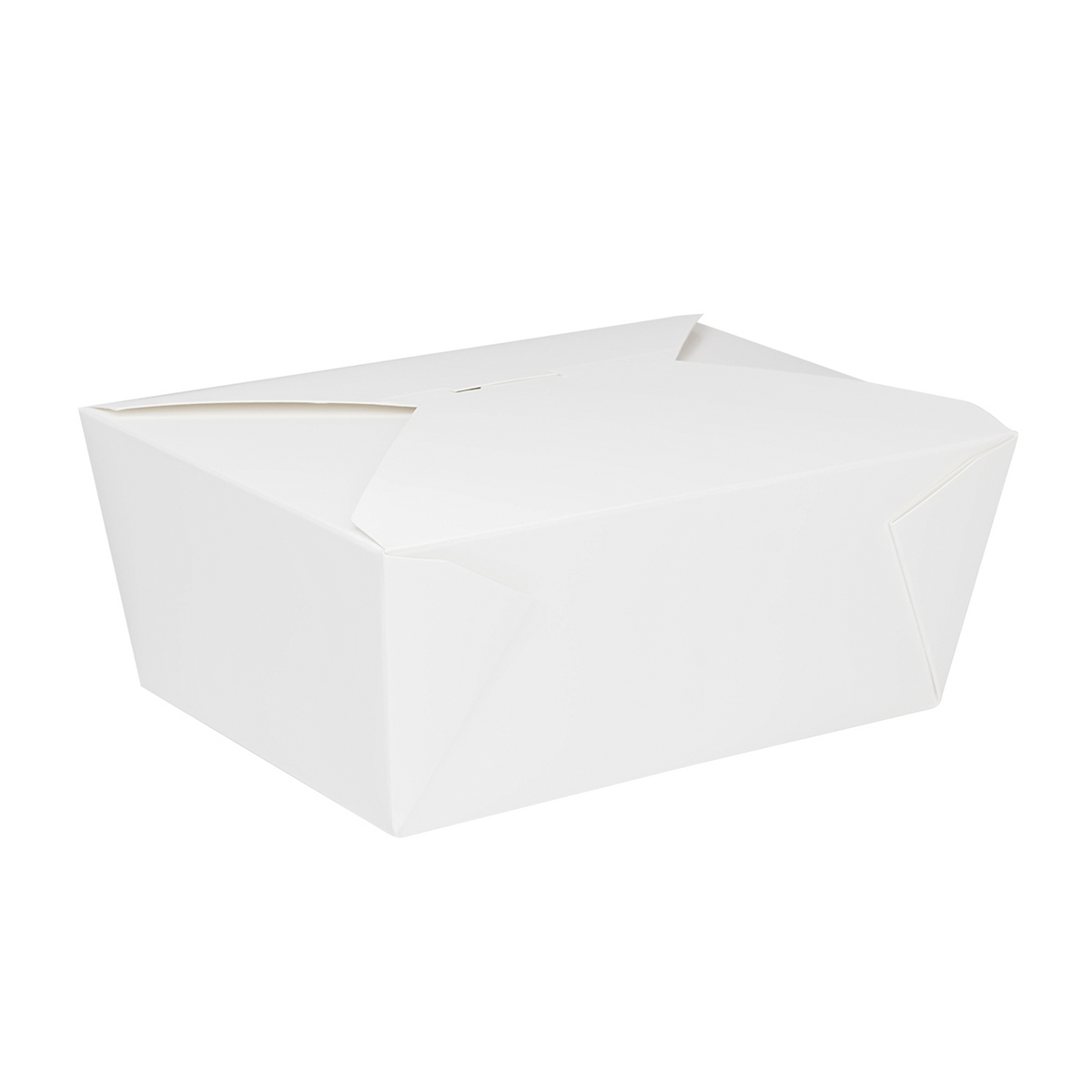 White Microwavable Folded Paper #4 Take-Out Container - Karat Extra Large Fold-To-Go Box - 110oz - 7.8" x 5.5" x 3.5" - 160 Count-To-Go Packaging-Karat-Restaurant Supply Drop