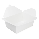 White Microwavable Folded Paper #4 Take-Out Container - Karat Extra Large Fold-To-Go Box - 110oz - 7.8" x 5.5" x 3.5" - 160 Count-To-Go Packaging-Karat-Restaurant Supply Drop
