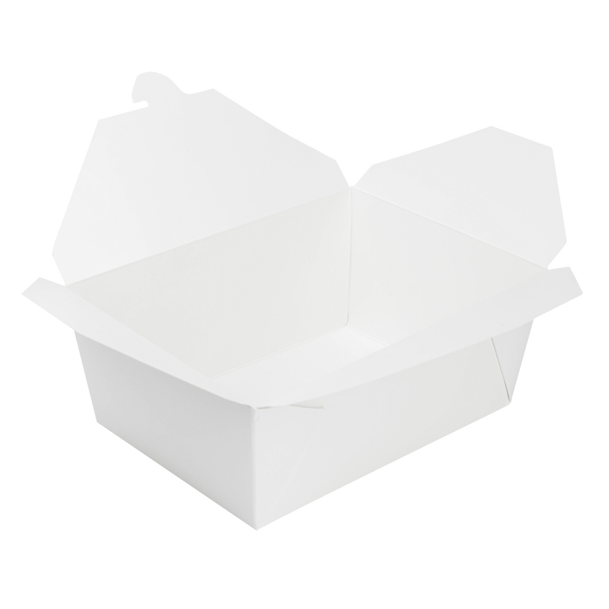 White Microwavable Folded Paper #4 Take-Out Container - Karat Extra Large Fold-To-Go Box - 110oz - 7.8" x 5.5" x 3.5" - 160 Count-To-Go Packaging-Karat-Restaurant Supply Drop