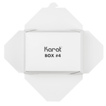 White Microwavable Folded Paper #4 Take-Out Container - Karat Extra Large Fold-To-Go Box - 110oz - 7.8" x 5.5" x 3.5" - 160 Count-To-Go Packaging-Karat-Restaurant Supply Drop