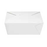 White Microwavable Folded Paper #4 Take-Out Container - Karat Extra Large Fold-To-Go Box - 110oz - 7.8" x 5.5" x 3.5" - 160 Count-To-Go Packaging-Karat-Restaurant Supply Drop
