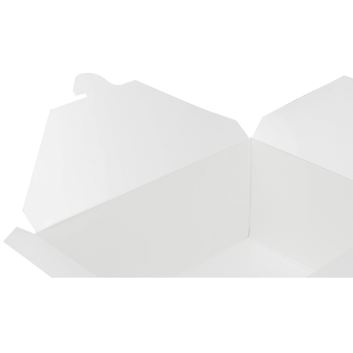 White Microwavable Folded Paper #4 Take-Out Container - Karat Extra Large Fold-To-Go Box - 110oz - 7.8" x 5.5" x 3.5" - 160 Count-To-Go Packaging-Karat-Restaurant Supply Drop