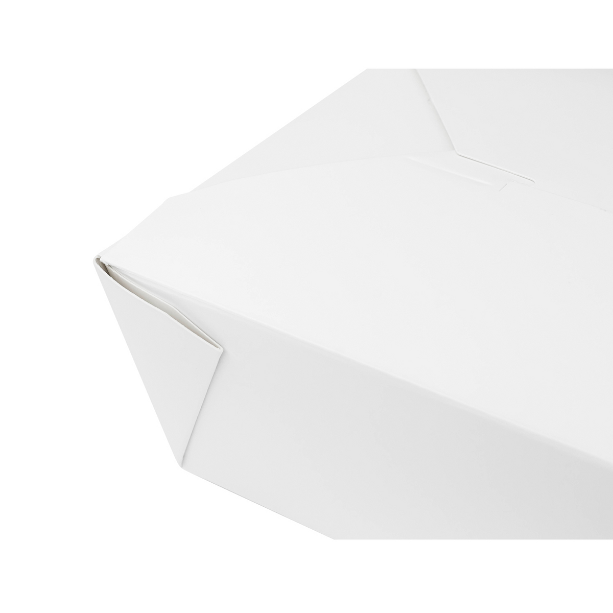 White Microwavable Folded Paper #8 Take-Out Container - Karat Fold-To-Go Box - 48oz - 5.9" X 4.6" X 2.4" - 300 Count-To-Go Packaging-Karat-Restaurant Supply Drop