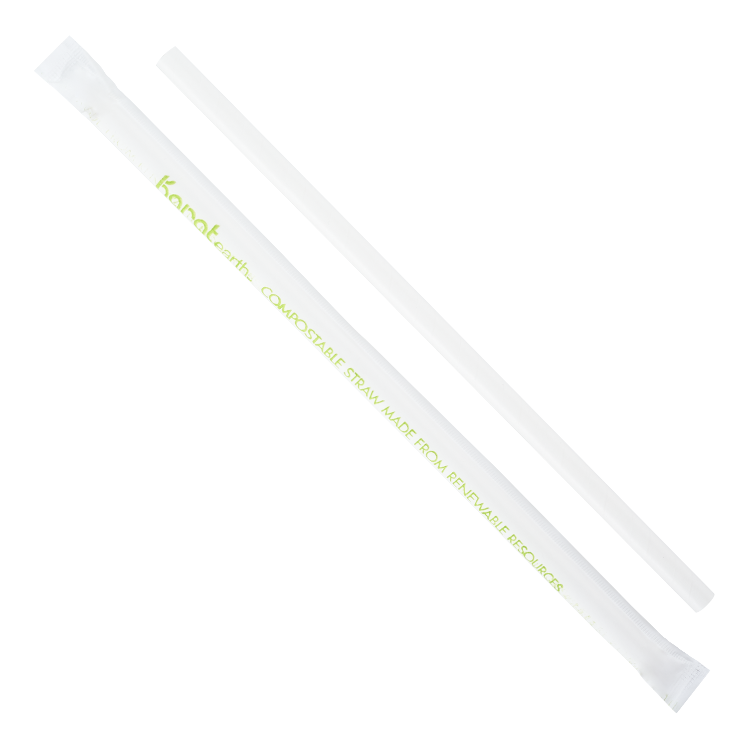 White Paper Straws - Karat Earth 9" Giant Paper Straw (7mm) Wrapped - White - 1,200 count-Paper Straws-Restaurant Supply Drop-Restaurant Supply Drop