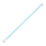 Aqua Plastic Straws - 9'' Giant Straws (8mm) Wrapped in paper - Aqua - 2,500 count-Karat