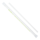 White Paper Straws - Karat Earth 9" Giant Paper Straw (7mm) Wrapped - White - 1,200 count-Restaurant Supply Drop