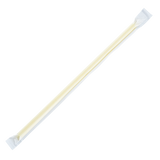 Yellow Plastic Straws 9'' Giant Straws (8mm) Paper Wrapped - Yellow - 2,500 count-Straws & Stirrers-Karat-Restaurant Supply Drop