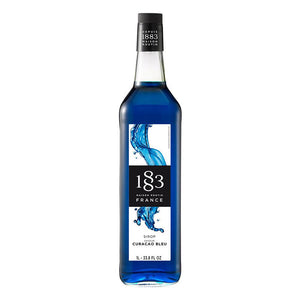 Blue Curacao Syrup 1883 Maison Routin - 1 Liter Bottle-1883 Maison Routin