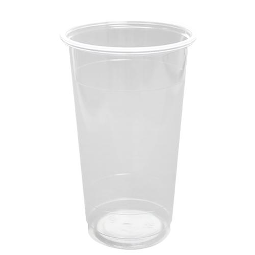 Hip 2 Be Square 22 oz White and Blue Paper Hot / Cold Drinking Cup - Single  Wall - 3 1/4 x 3 1/4 x 6 3/4 - 500 count box