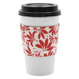 Coffee Sleeves - Traditional Cup Jackets - Fleur Red - 1,000 ct-Karat