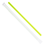 Green PLA Straws - Karat Earth 8.75" Giant PLA Straws (7mm) Paper Wrapped - Green - 2,500 ct-Karat