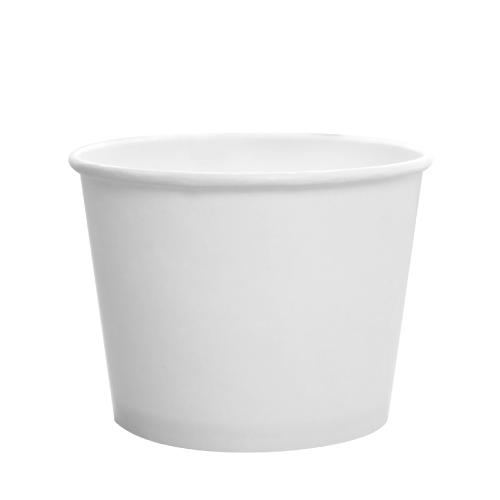Custom Printed Paper Food Containers - 12oz White (100mm) - 30,000 ct-Karat