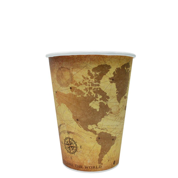 Disposable Coffee Cups - 12oz Paper Hot Cups - Atlas (90mm) - 1,000 ct-Karat