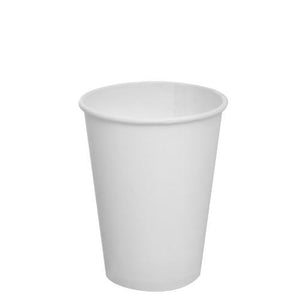 Custom Paper Coffee Cups Wholesale - 12oz paper coffee cups - White (90mm) - 30,000 cups-Karat