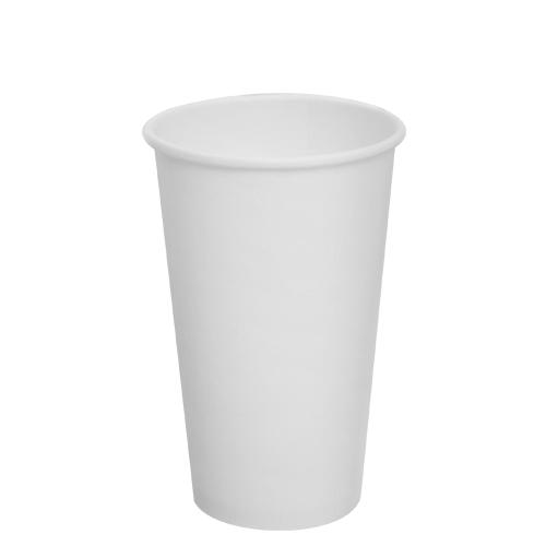 Disposable Coffee Cups - 10oz Paper Hot Cups - White (90mm