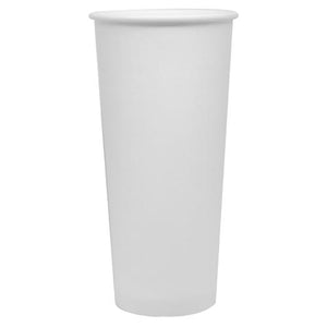Disposable Coffee Cups - 24oz Paper Hot Cups - White (90mm) - 500 ct-Karat
