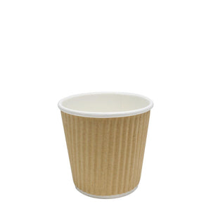 4 oz. Custom Printed Kraft or White Disposable Coffee Cups