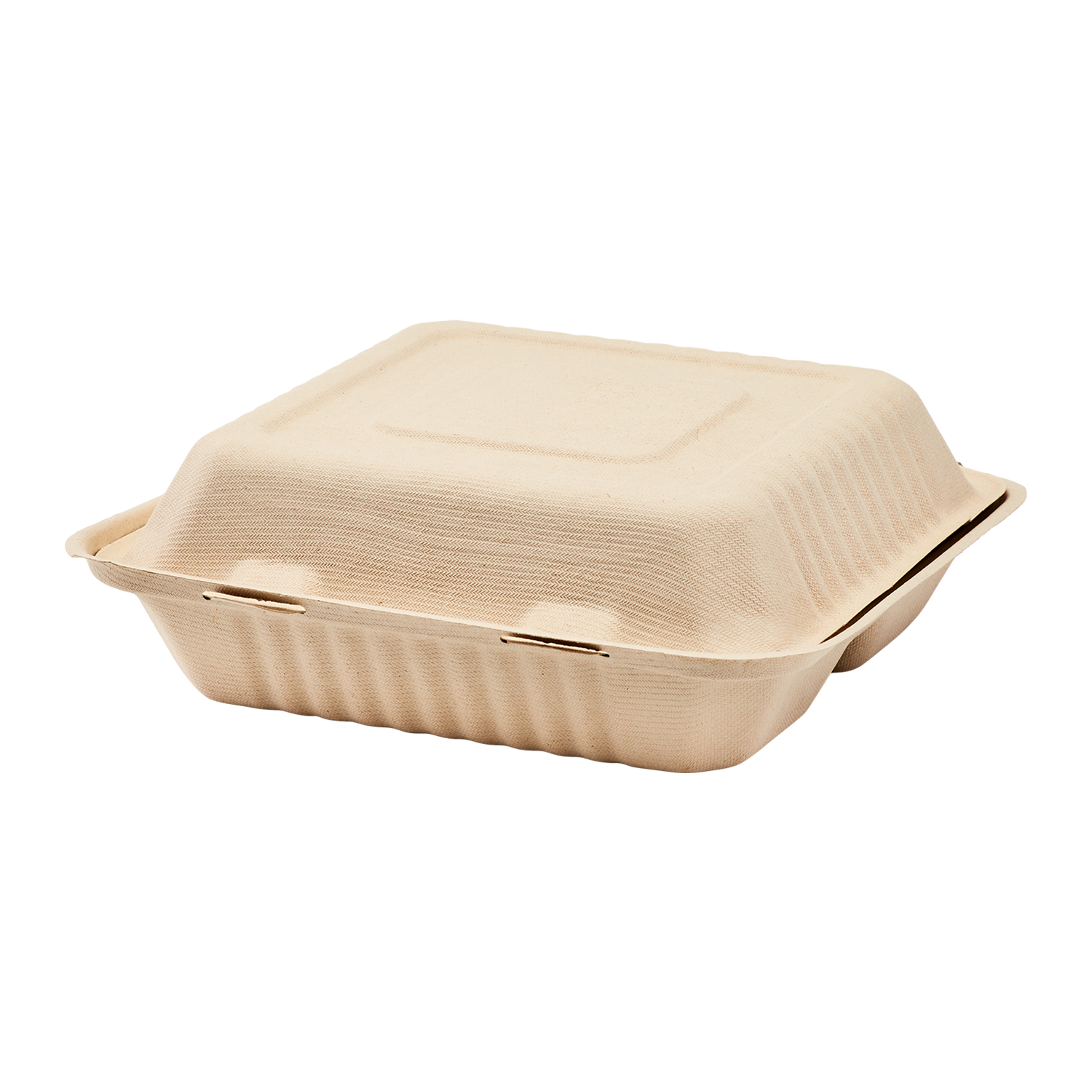 9'' x 9'' Flat Top 3-Compartment Food Container, 3.5 deep (Set of