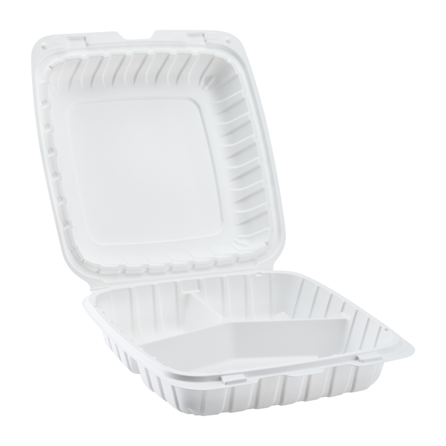 Jumbo White 3 Compartment Carry Out Boxes