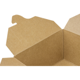 Kraft Microwavable Folded Paper #1 Takeout Boxes - Karat Small Fold-To-Go Container - 30oz - 4.3" X 3.5" X 2.4" - 450 Count-Karat