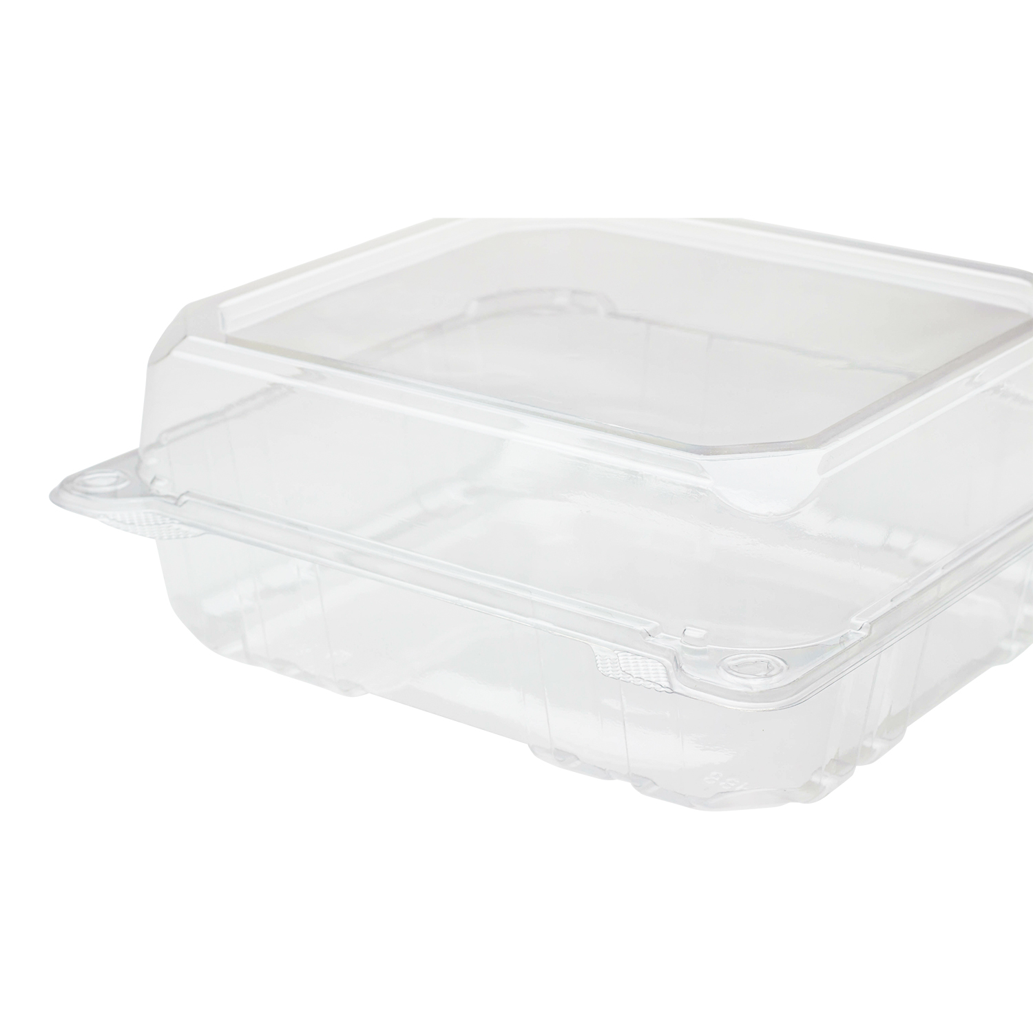 Large Clamshell Takeout Boxes - Karat 8''x8'' Hinged Containers